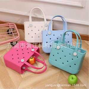Sac à main de rangement en EVA, sac de plage léger perforé de 27cm/11 pouces pour le camping en plein air et le shopping - Product Image 2
