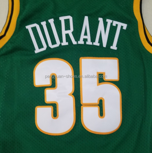 シアトルケビンデュラントホワイトスローバックを出荷する準備ができました最高品質のステッチバスケットボールジャージー - Product Image 4