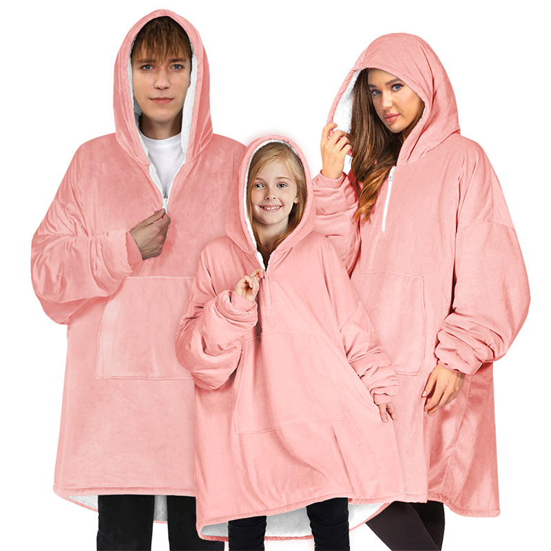 Oversized stunning fashionable blank hoodie blanket custom