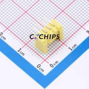 W200110K-4PY2123 Wire-to-Board Pin Header Bent Lead Through Hole,P=2mm Connector 1x4P 2mm Right Angle Insert HY - Product Image 2