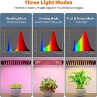 Lampe de croissance LED à spectre complet pour plantes avec construction en aluminium IP65, variateur d'intensité et minuterie pour le soutien de la floraison en intérieur
