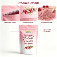 Poudre Probiotique pour Femmes à la Canneberge Équilibre de la Flore Vaginale Probiotiques pour Femmes pour le Soutien de la Santé Féminine