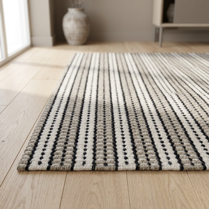 Alfombra Rectangular de Tejido Plano Anudada a Mano, de Pelo Corto, Diseño de Pascua, Estilo Tabriz, de Acrílico y Poliéster - Product Image 1
