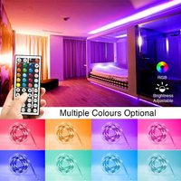 Bande lumineuse RGB Led avec télécommande, 5 mètres, 35/44 touches, éclairage d'ambiance, Kit complet