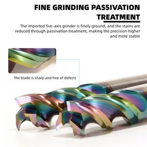 Fraise à trois dents en acier allié pour aluminium, 65 degrés, haute brillance, pour centre d'usinage CNC, <span class=keywords><strong>MOTEK</strong></span> HRC65, fraise plate à 3 cannelures haute performance - Product Image 4