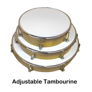 Orff กลองไม้โอ๊คขนาด8-10-12นิ้วปรับได้พร้อมฝาครอบหนังแกะและเครื่องดนตรีคุณภาพสูง - Product Image 3