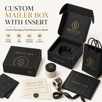 Cajas de Papel Negras Personalizadas con Logotipos para Ropa, Cajas de Envío Exprés y Cajas de Regalo con Etiquetas Colgantes