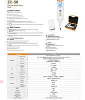 Testeur de qualité de l'eau portable de type stylo série PH-50/EC-50/ORP-50 - pH-mètre et conductimètre intégrés Chine