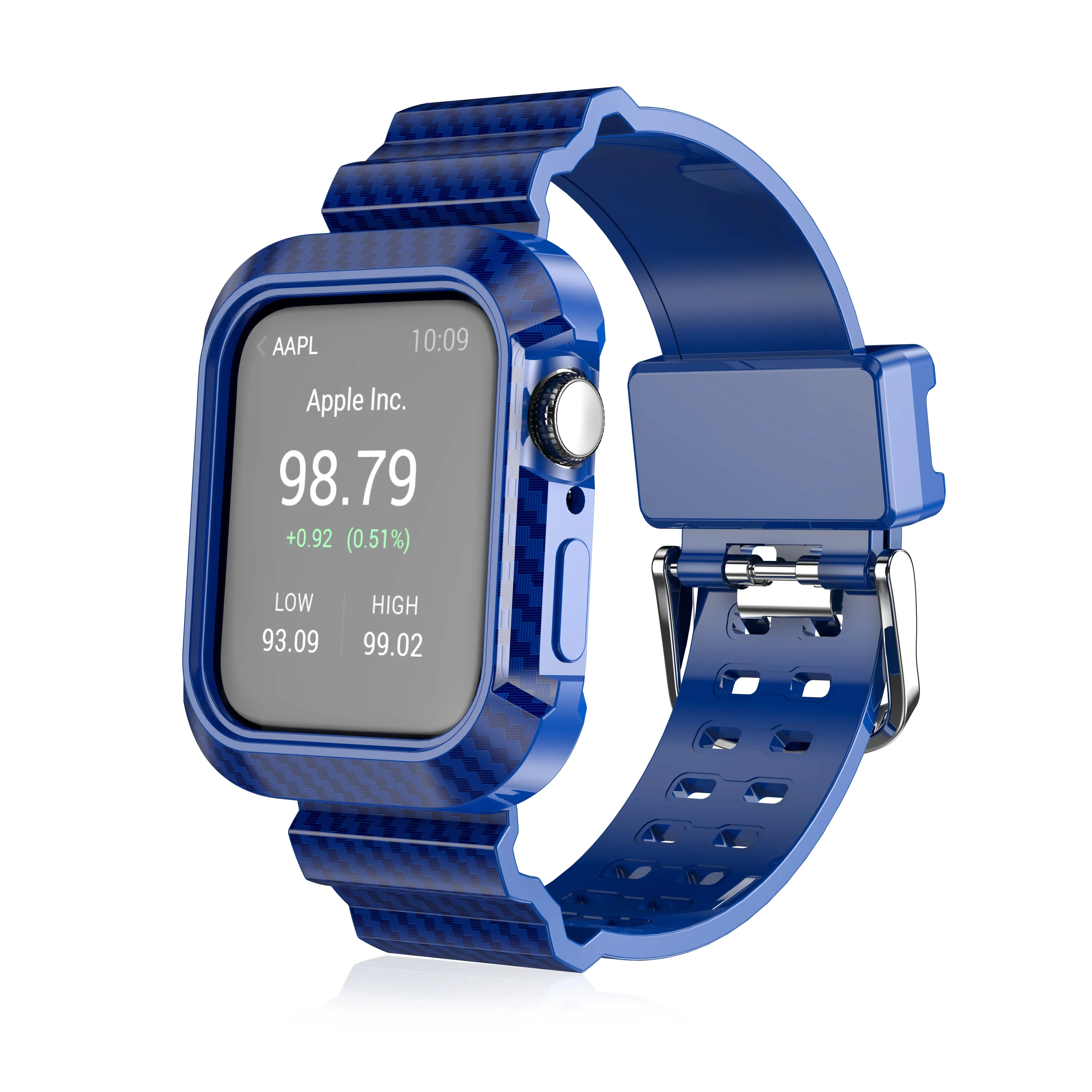 Apple Watch için 38/40/41mm 42/44/45mm iWatch serisi karbon Fiber desen jöle şeffaf şeffaf TPU saat kayışı bandı
