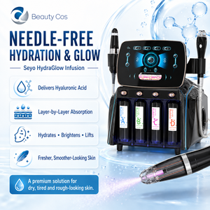 Appareil de soin du visage de bureau, hydro-facial avec technologie d'aspiration pour un nettoyage en profondeur des pores, une infusion d'oxygène et une hydratation de la peau - Product Image 3