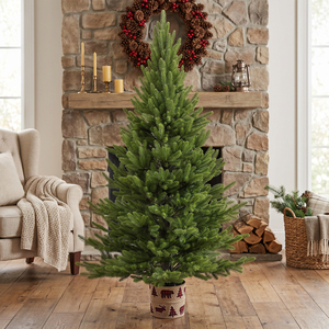 <span class=keywords><strong>Sapin</strong></span> de Noël artificiel réaliste en <span class=keywords><strong>pot</strong></span>, type <span class=keywords><strong>sapin</strong></span> de pin, avec <span class=keywords><strong>pot</strong></span> en toile de jute à carreaux Buffalo, pour décoration intérieure de cheminée et de maison à Noël - Product Image 1
