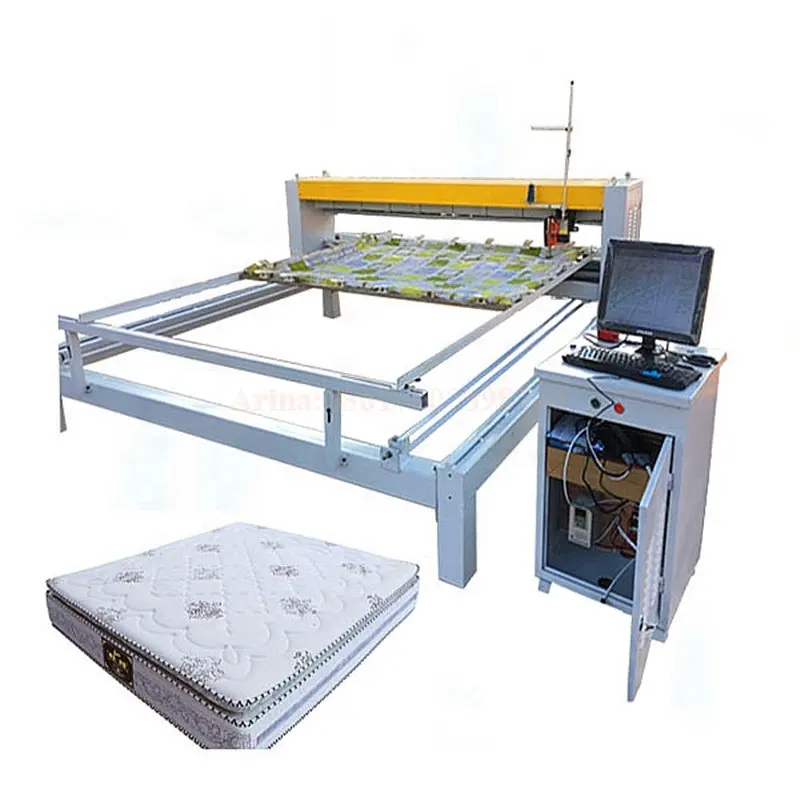 Automatische Industrie Computerized High Speed Muster Einzelne Nadel Lange Arm Quilten Maschine für Bett Abdeckung Quilt Nähen Maschine