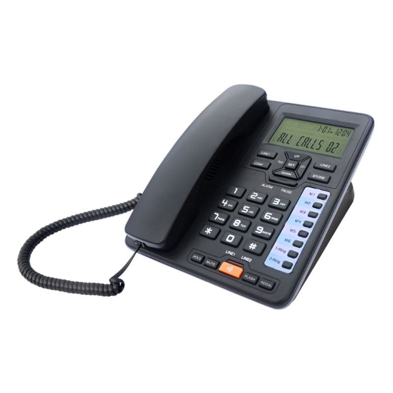 Slimline Telephone Phone Landline Home Memory Led Call Indicator Office Household Accessory Calling Mobile Communicate Land Line