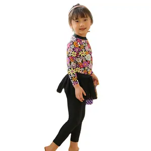 2022 длинное бикини на шнуровке, пляжная одежда, черный купальник с длинным рукавом для девочек, 1-6 лет, детская пляжная одежда