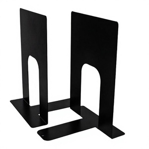 Juego de sujetalibros de metal resistentes, antideslizantes, modernos y minimalistas para el hogar, la oficina o la biblioteca - Product Image 2