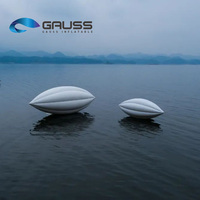 Ballons publicitaires gonflables en PVC personnalisés, en forme de grain de maïs, avec éclairage LED, imperméables, pour la décoration aquatique
