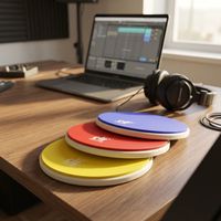Factory Direct 10 Inch Practice Drum Pad Multi Color - Drum Accessories & Musical Instrument Accessories