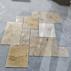 Prix d'usine – Carreaux de pierre calcaire beige modernes, classiques, motif <span class=keywords><strong>Versailles</strong></span> ou français, pour projets de pavage extérieur - Product Image 1