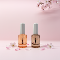 Flacons carrés en verre rechargeables de 10 ml pour vernis à ongles avec pinceau à capuchon hexagonal de 13 mm, contenants vides pour laque à ongles pour emballage cosmétique
