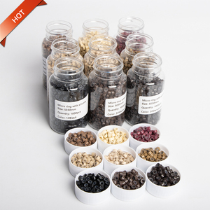 Micro-perles en silicone noires, brunes et blondes pour extensions capillaires 5mm*3mm - Product Image 3