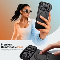 Étui de protection avec support magnétique pour iPhone 18 Pro Max 360 °   Support rotatif, coque de téléphone robuste anti-rayures en TPU PC résistante aux chocs