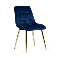 Chaise de salle à manger moderne en velours vert avec structure en fer, vente en gros par le fabricant Raymonds, pour usage domestique et en restaurant