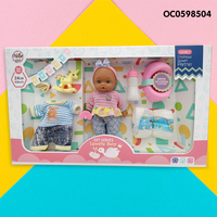 Muñecas negras de silicona de 8 pulgadas para niñas, juguete con ropa a la venta