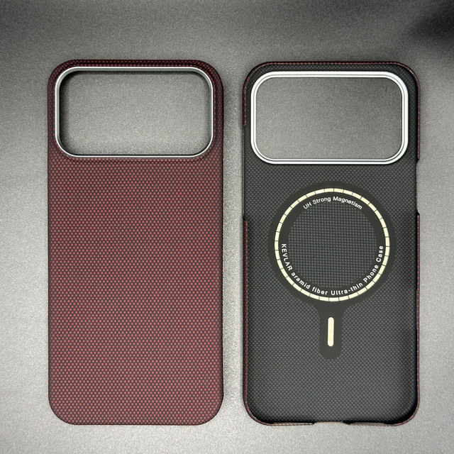 Available for 17 Series 17pro and 17promax Phone Cases, Aramid Carbon Fiber Kevlar Magnetic Suction Lightweight Hard Shell