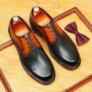 Chaussures de soirée pour homme en cuir véritable, style élégant et tendance, pour mariage et cérémonie - Product Image 4