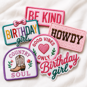 Wholesale Twill No MOQ Iron on Colorful Letter Hat Patch <b>Bundle</b> Custom Embroidered Patch for Truck Hat/Clothing - Product Image 2