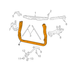 Soporte Inferior del Tanque de Agua para Jeep Grand Cherokee 2011, 5156113AA, Pieza de Repuesto de Hierro - Product Image 3