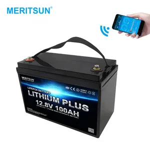 Gtk — pack de batterie lithium lifepo4, capacité 12v, 100ah, charge rapide, avec fonction BT, pour stockage d'énergie solaire à domicile