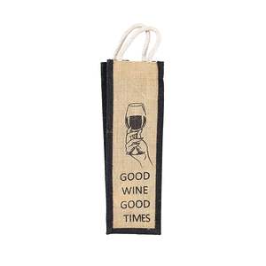 Bolsa de cosméticos de yute de moda de calidad superior, cubierta de botella de vino resistente al agua con cierre abierto, precio al por mayor - Product Image 5