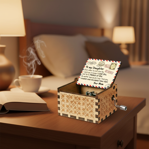 YIYU Caja de Música de Madera Grabada a Mano, Estilo Americano, You Are My Sunshine, Regalo para Esposo, Esposa, Día de la Mujer - Product Image 6