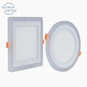 Luz LED de teto para cozinha e quarto, painel redondo fino embutido em alumínio de duas cores, moderno e personalizado, montado na superfície 80