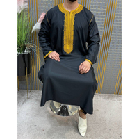 El Yapımı Lüks Fas Erkek Kaftan Takımı, Uyumlu Pantolonlarla, Yüksek Kaliteli Geleneksel İslami Töbe, Gece Kıyafeti