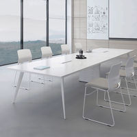 Mobilier de bureau moderne XTHYZ-083 Ensemble bureau et chaises de conférence en bois pour réunions et réunions
