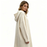 Cardigan long tricoté pour femme, effet cachemire, grandes tailles, vêtements d'hiver, sweats à capuche et manteaux – Vente en gros