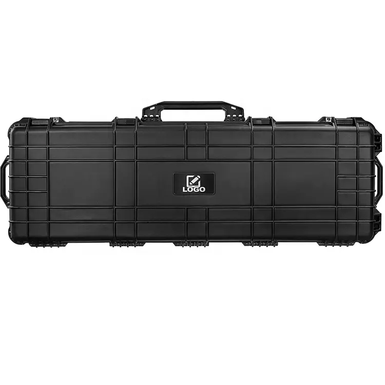 Factory Custom Waterproof hard plastic gun case suitcase with pick pluck foam