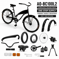Femmes Hommes Beach Cruiser Bike 26 Inch Coaster Brake Beach Cruiser Bicycle