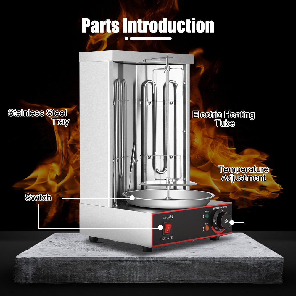 Shawarma Maker Commercial Semi-Automatic Electric Toaster Chicken Doner Kebab Shawarma Grill Equipment Machine