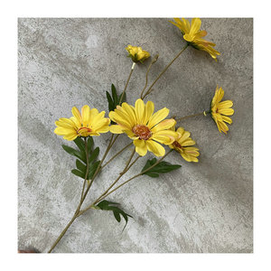 Flores Yiyi, Margarita de Tallo Largo con 6 Cabezas, 80 cm, Flor Artificial para Decoración de Bodas, Arreglo Floral - Product Image 5