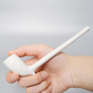 All'ingrosso arpa Royce argilla inglese <span class=keywords><strong>pipe</strong></span> per fumare dritto bianco arpa reale-tradizione secolare intagliato a mano - Product Image 1