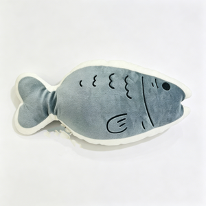 Peluche de Pez Personalizado, Almohada de Peluche de Pez Adorable, Peluche Suave con Forma de Pez, Animal de Peluche de Pez Gris - Product Image 1