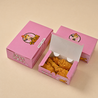 Caja para Llevar Pollo Frito y Papas Fritas, Caja Personalizada para Pollo Frito Coreano, Caja Biodegradable para Comida Rápida