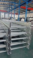 Système de support de câbles en acier galvanisé de type échelle à double rail robuste pour projets électriques