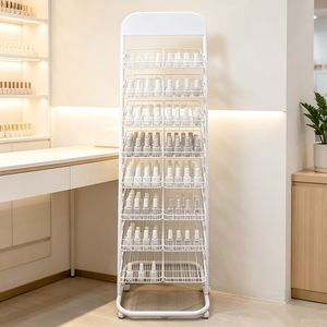 Chariot de rangement portable et moderne pour vernis à ongles, présentoir professionnel en fer, étagère à cosmétiques pour salon de beauté - Product Image 5