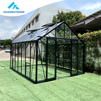 Serres de jardin extérieures en aluminium de haute qualité avec portes coulissantes et verre trempé pour la croissance des plantes