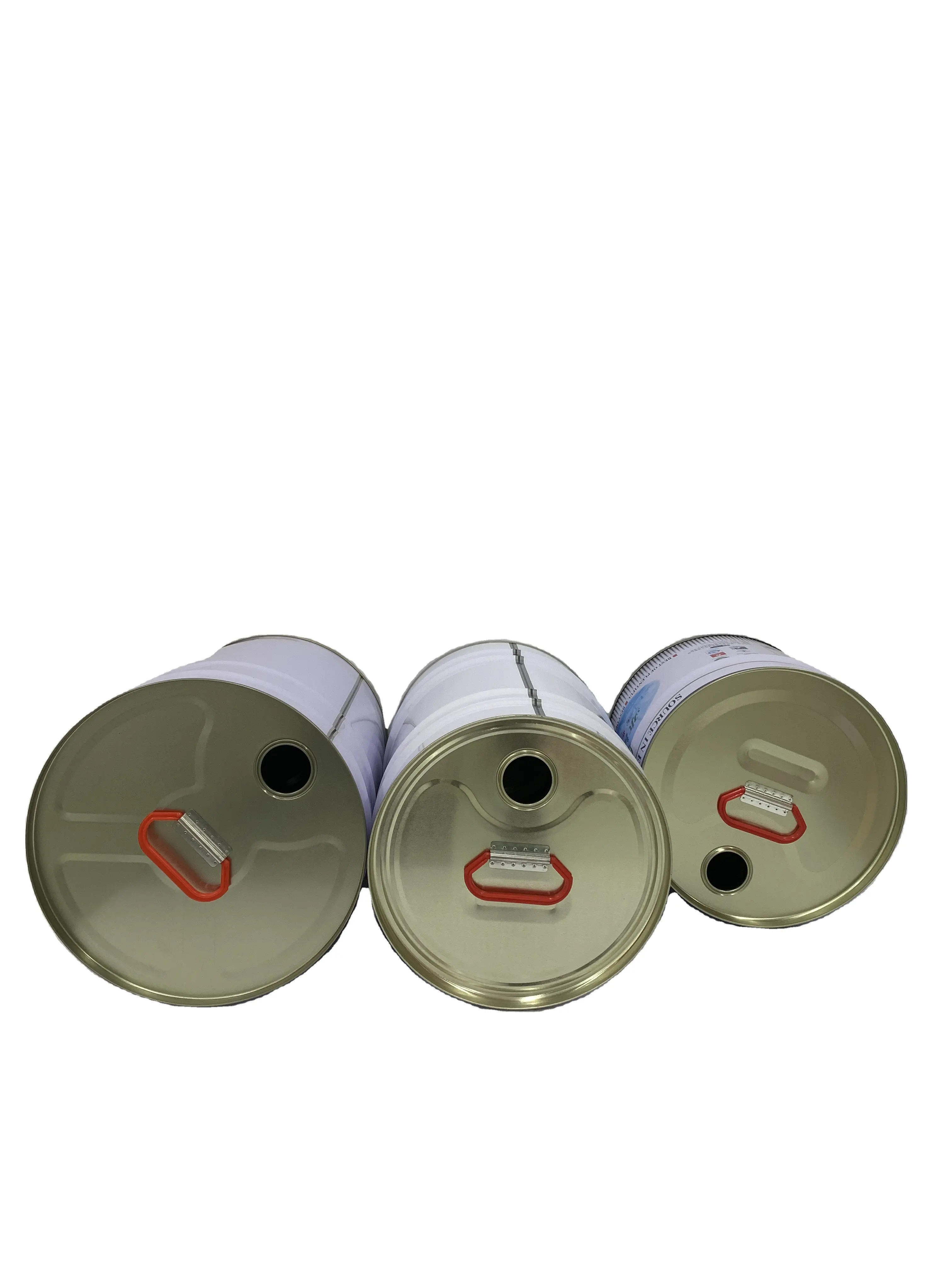 Venda por atacado de latas vazias de metal de qualidade alimentar 10L 19L 20L tambores de lata cilíndricos para armazenamento e embalagem