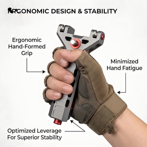 หนังสติ๊กอัตโนมัติสำหรับผู้ใหญ่ ทำจากอลูมิเนียมอัลลอยด์ CNC สำหรับฝึกซ้อมยิงเป้า กีฬากลางแจ้ง ระยะ 50 เมตร พร้อมคลิปหนีบลูกเหล็ก - Product Image 6